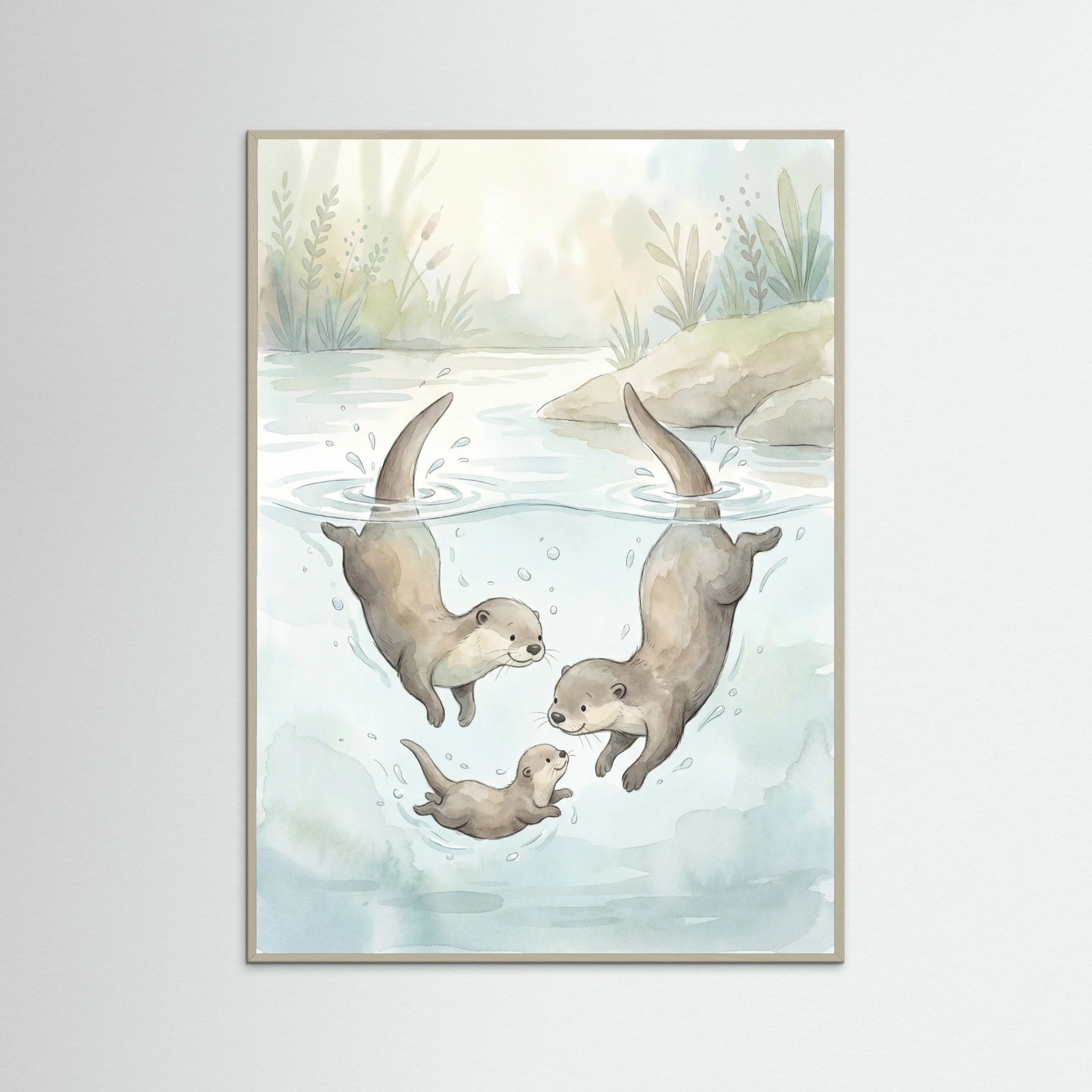 Grey Wood Joyful Elephant Play