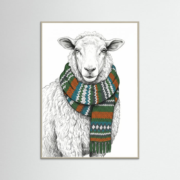 Grey Wood Knitted Hen