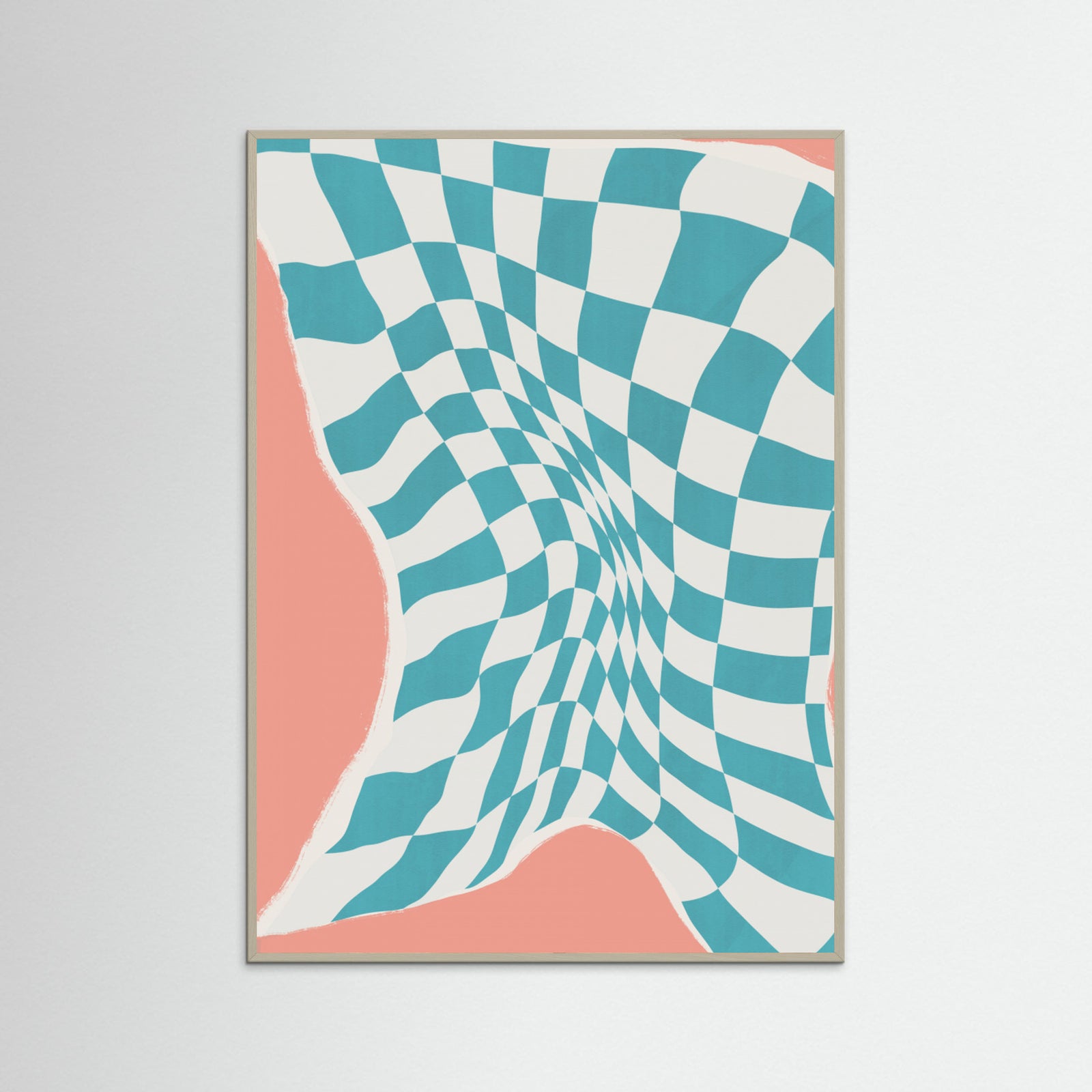 Grey Wood Line Drying Fabric In the Wind Poster