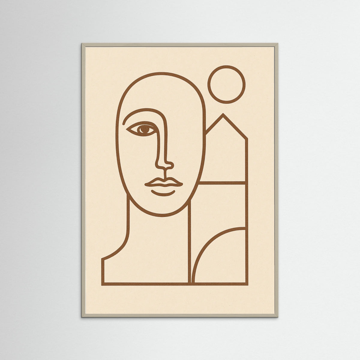Grey Wood Line Portrait