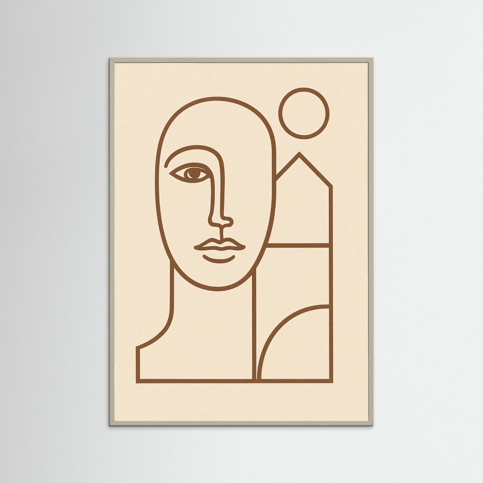 Grey Wood Line Portrait