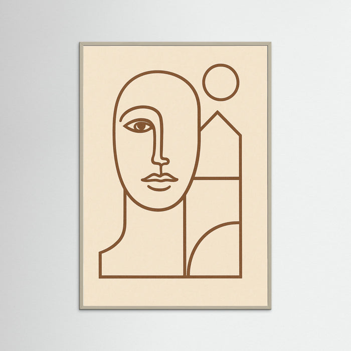 Grey Wood Line Portrait