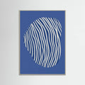 Line art confined in space-blue Poster – plakat og kunsttryk