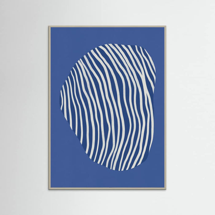 Line art confined in space-blue Poster – plakat og kunsttryk