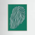 Line art confined in space-green Poster – poster and art print