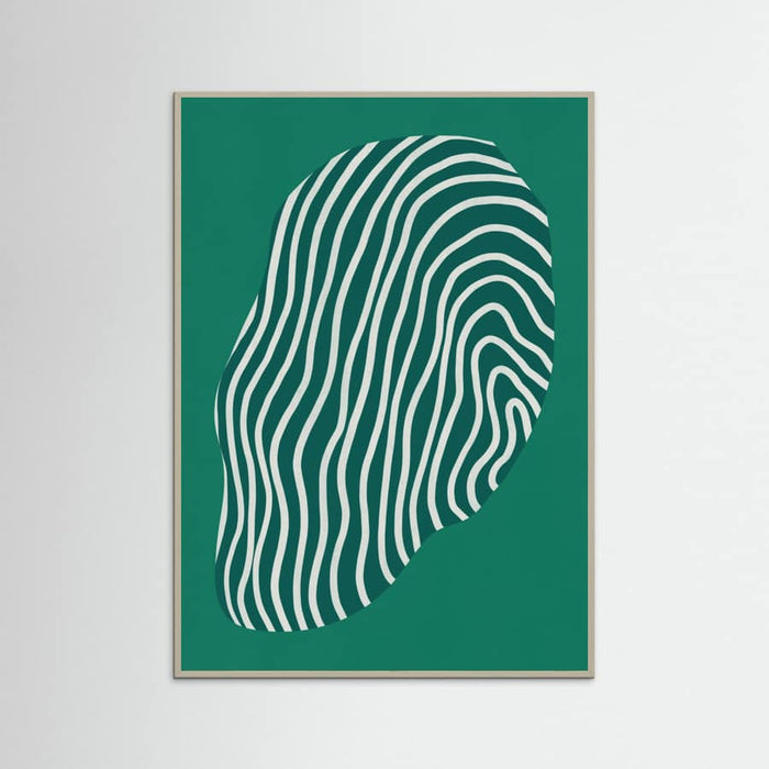 Line art confined in space-green Poster – poster and art print