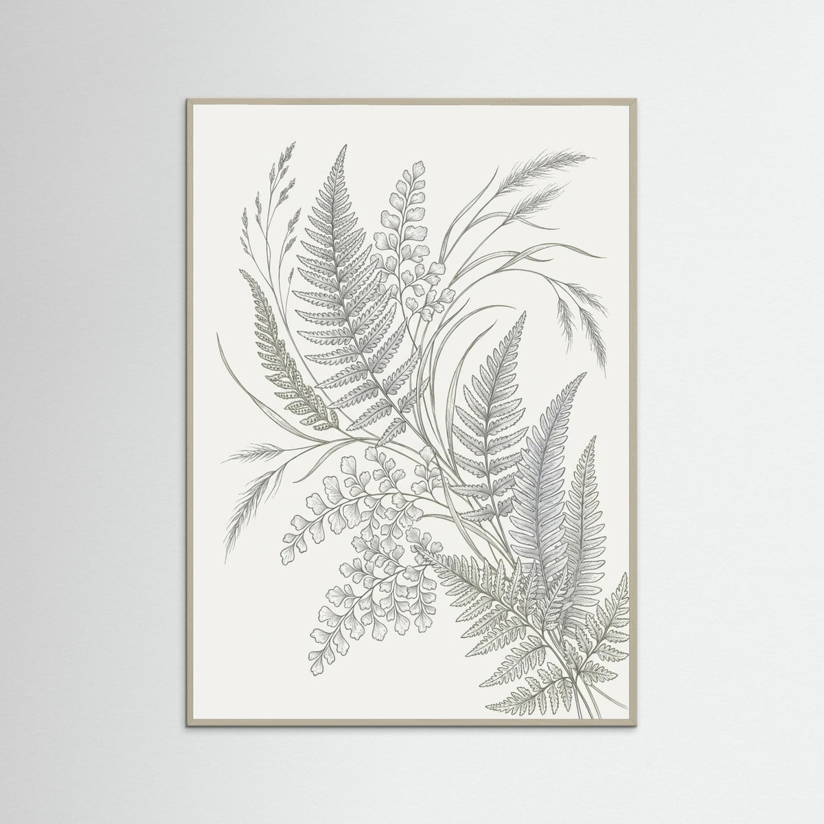Grey Wood Lined Botanicals