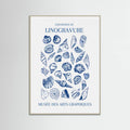Lino Seashell Art Market Poster – Poster und Kunstdruck