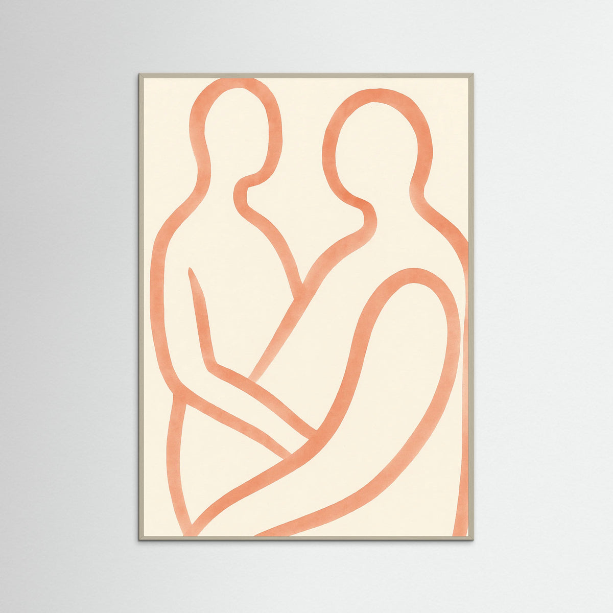 Grey Wood Lovers Embrace