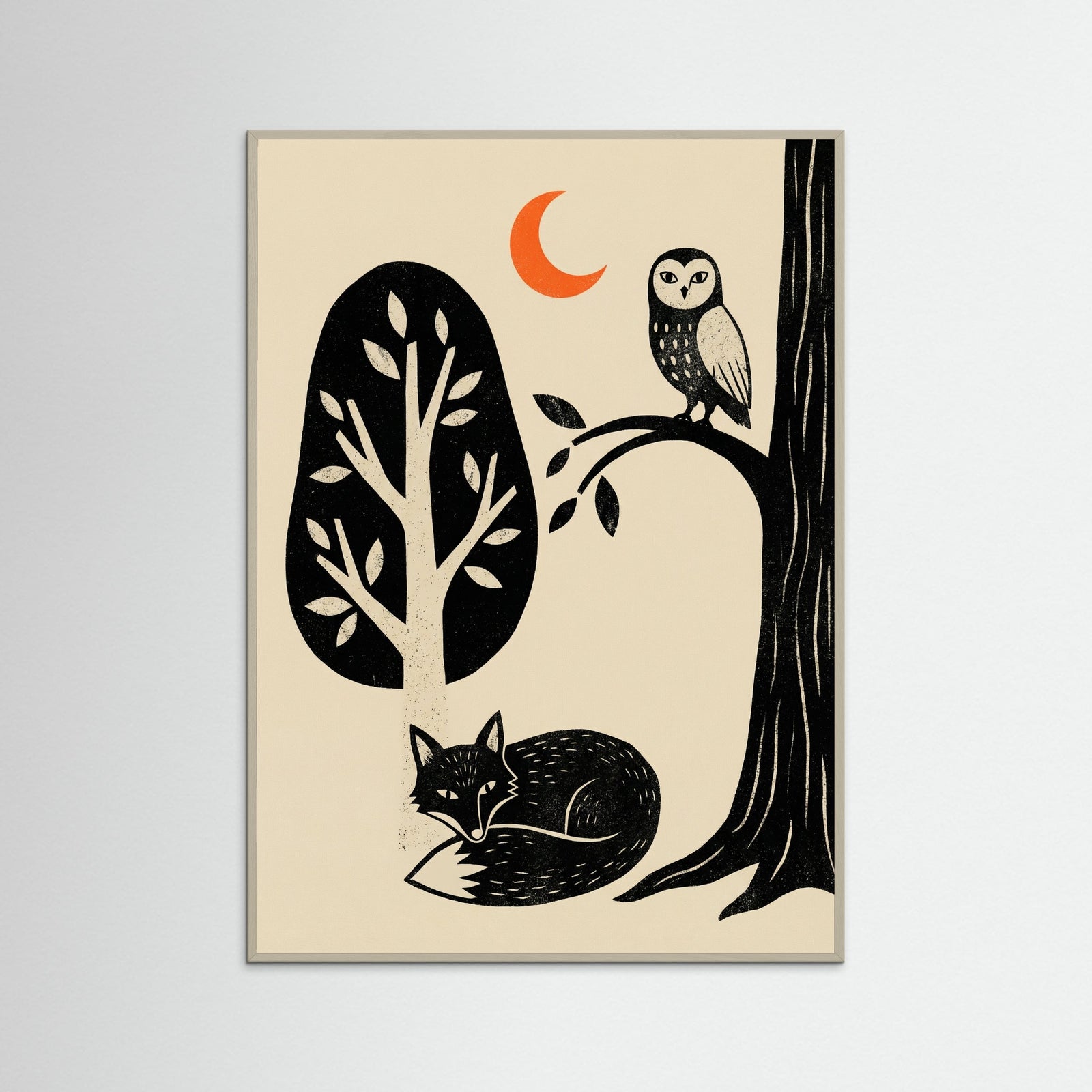 Grey Wood Lunar Embrace