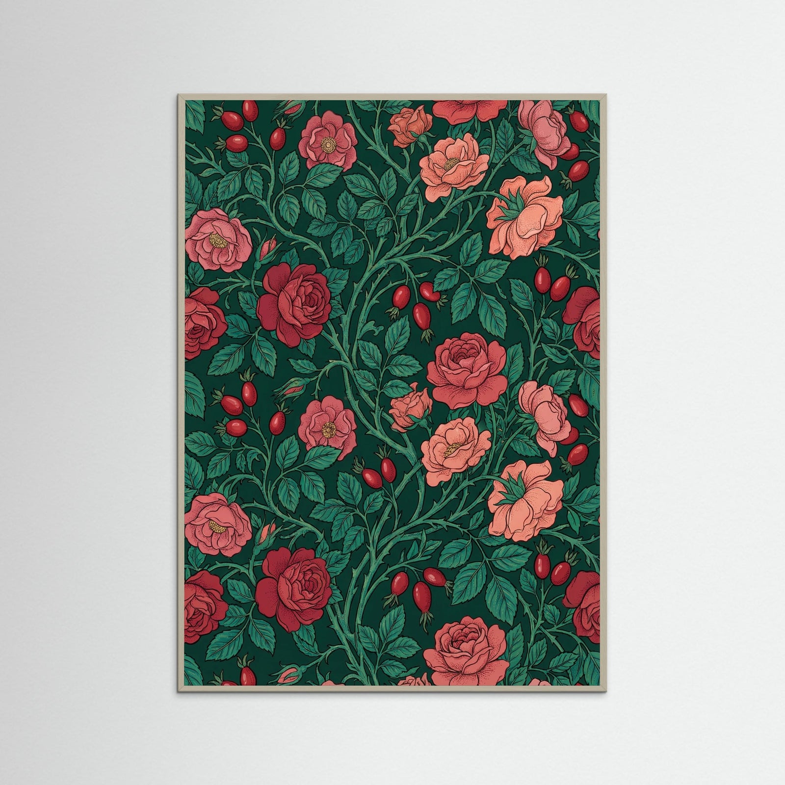 Grey Wood Lush Fruit Vines