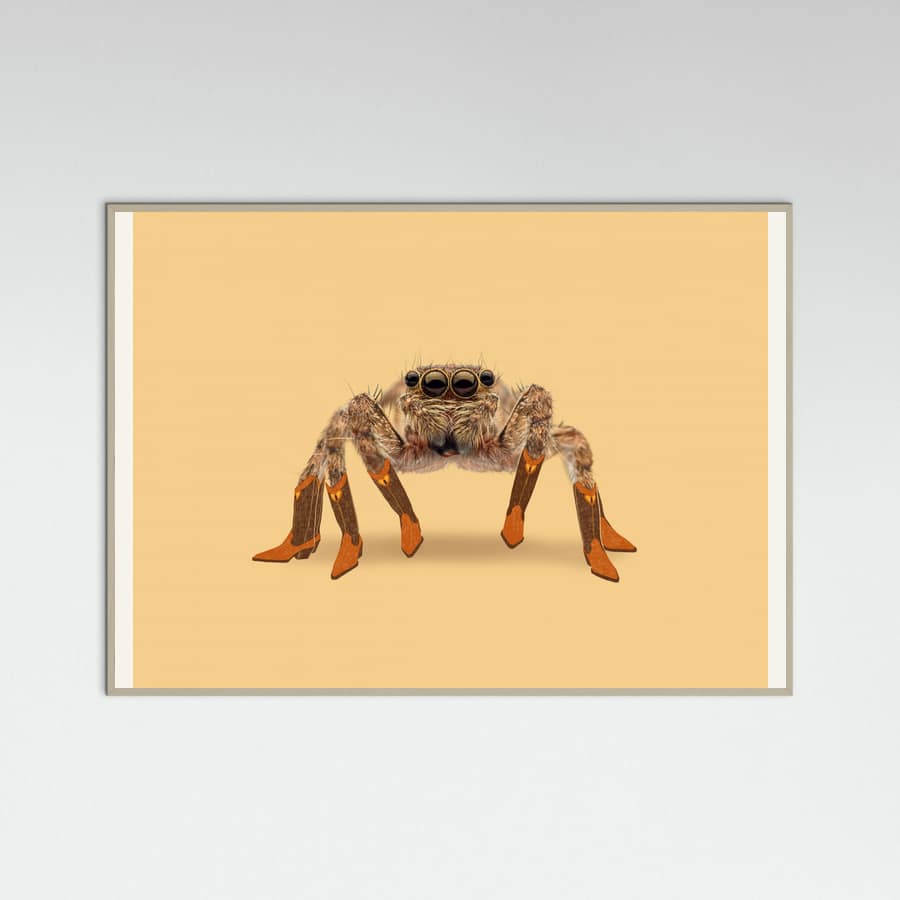 Grey Wood Lydia the Leggiest Cowgirl Spider Poster