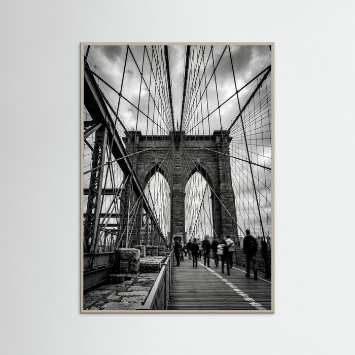 Grey Wood Manhattan Bridge View