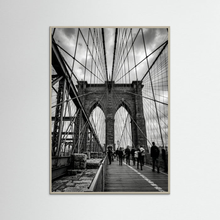 Grey Wood Manhattan Bridge View