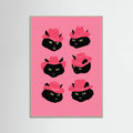 Grey Wood Marcy the Cowgirl Cat Poster