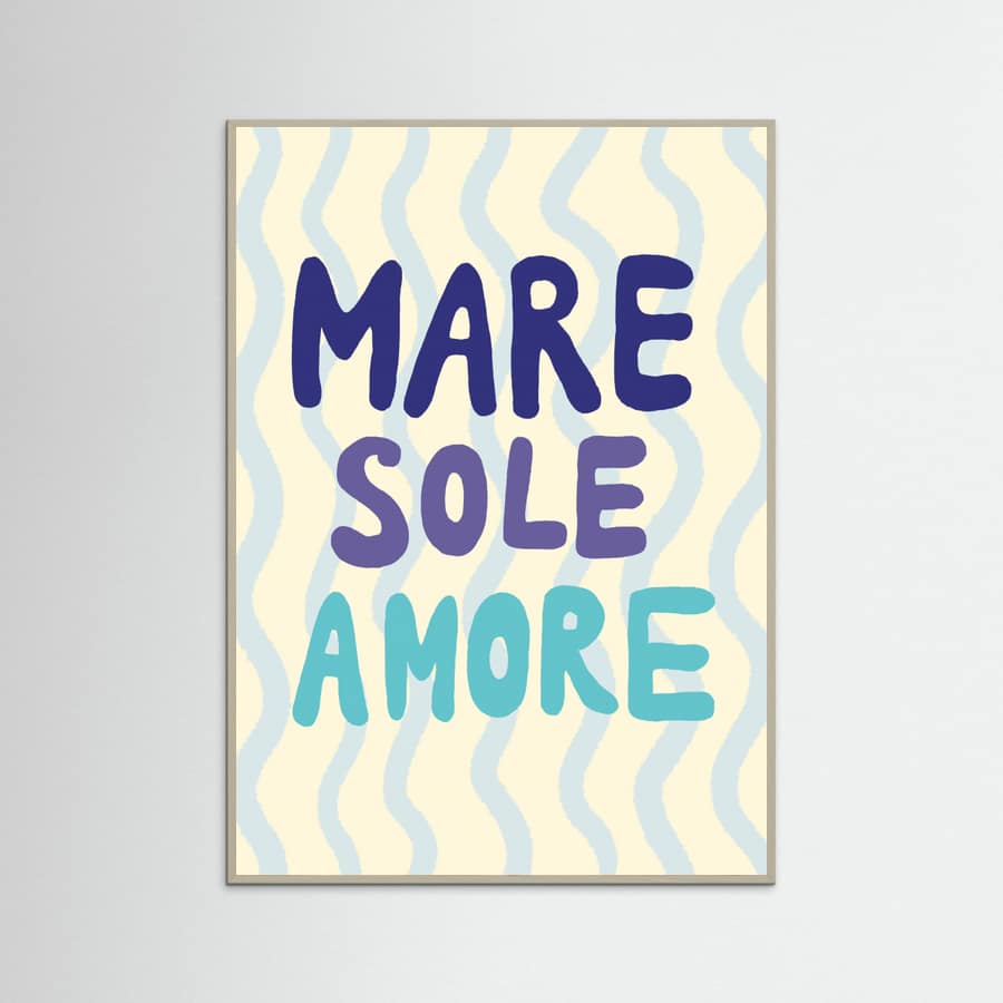 Affiche Mare Sole Amore – affiche et impression d’art