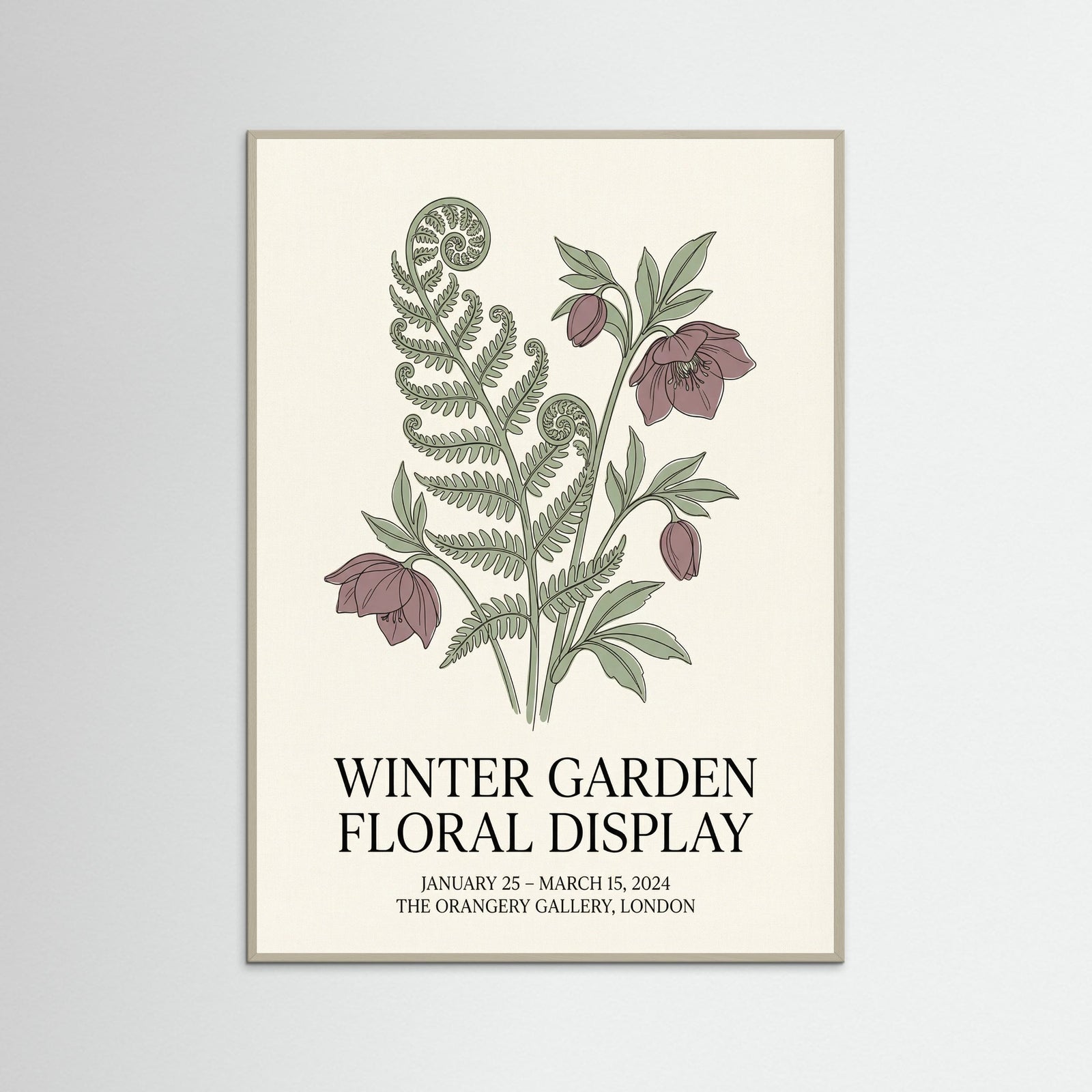 Grey Wood Matisse Botanical Bloom