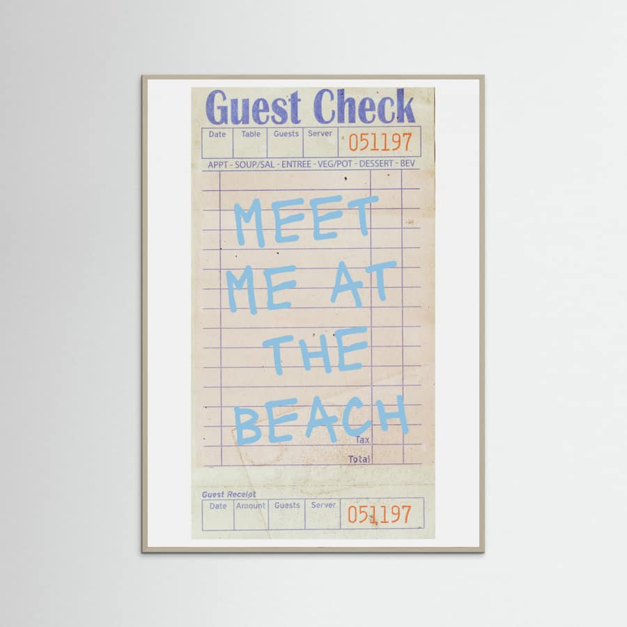 Plakat Meet Me At the Beach   Blue – plakat i druk artystyczny