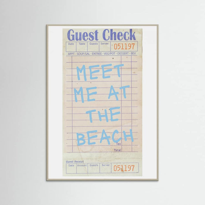 Plakat Meet Me At the Beach   Blue – plakat i druk artystyczny