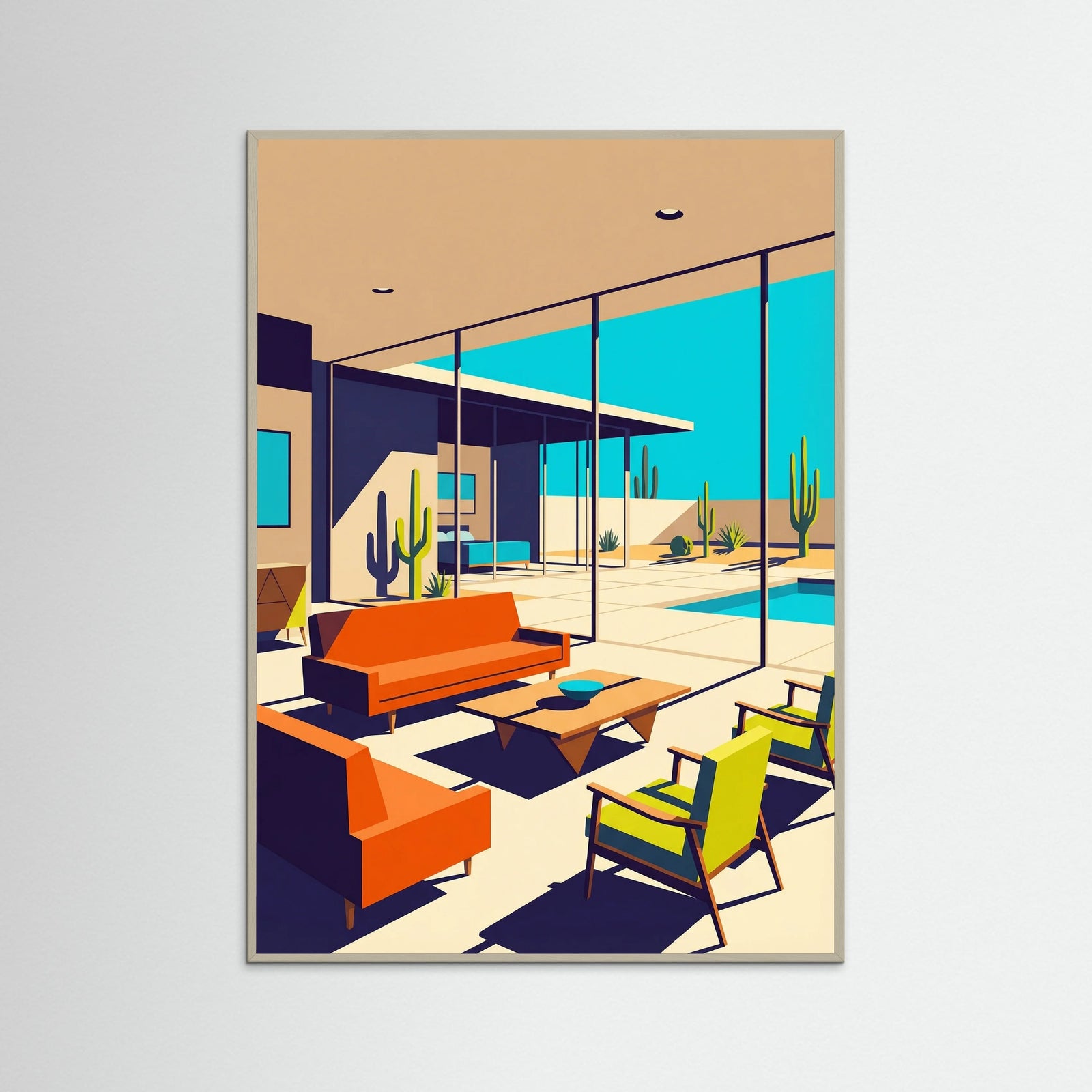 Grey Wood Mid Century Oasis