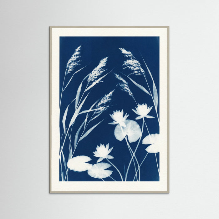 Grey Wood Midnight Bloom Blue