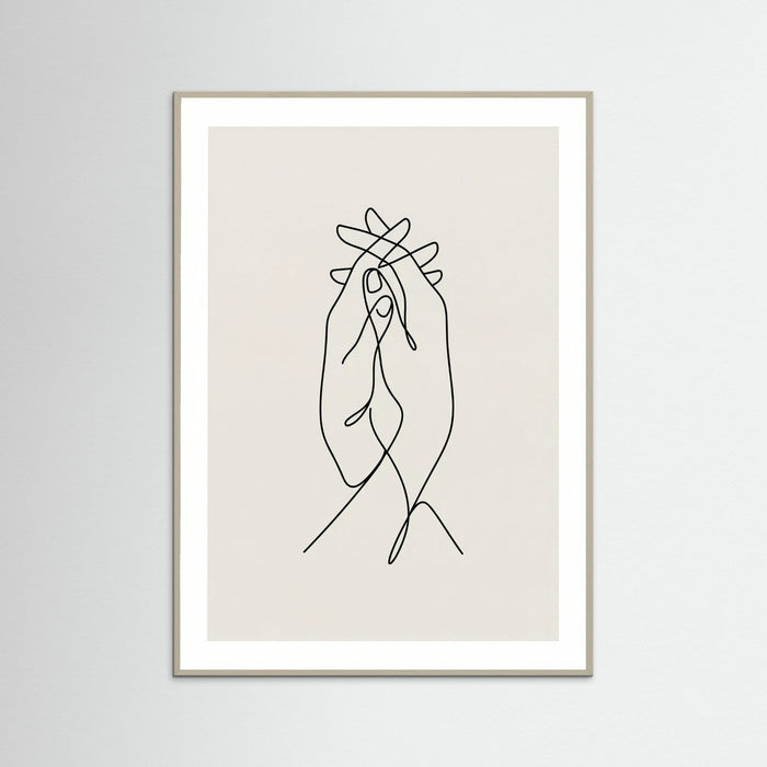 Minimalist Embrace – plakat og kunsttryk