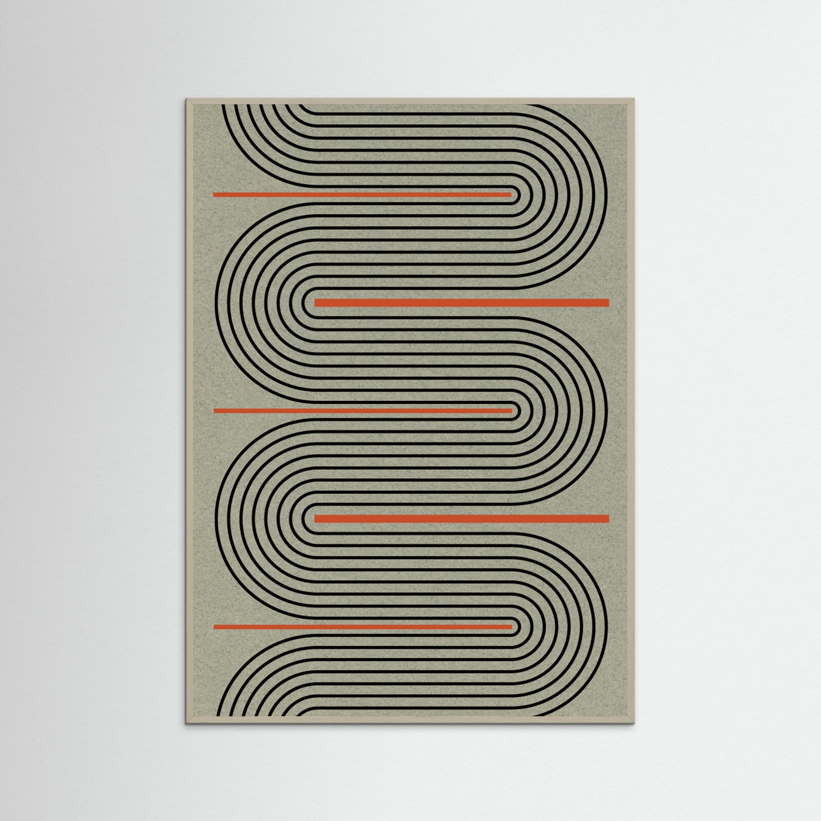 Grey Wood Modern Contemporary Balance No.1 Poster