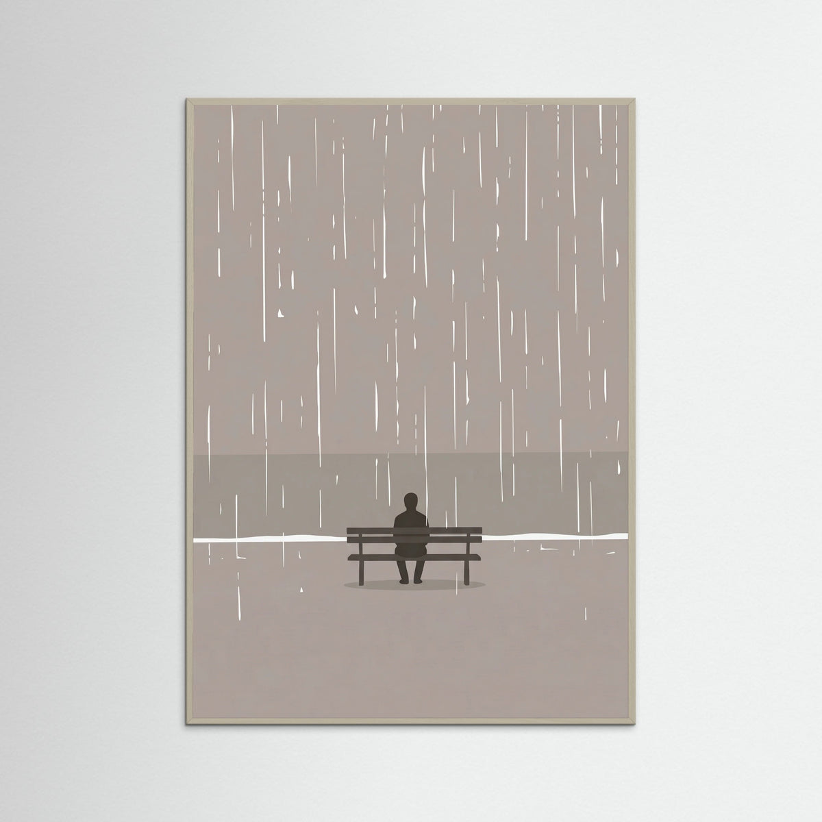 Grey Wood Moments In Rain