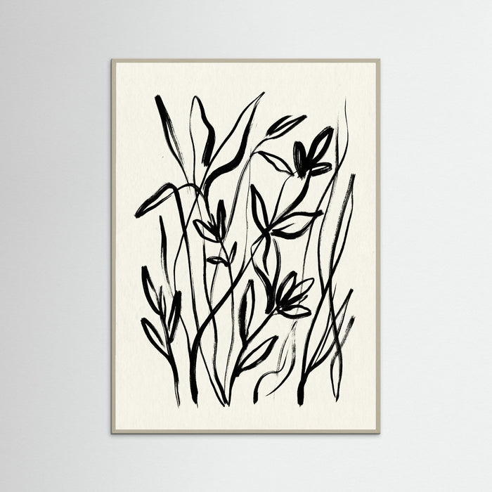 Grey Wood Monochrome Bloom