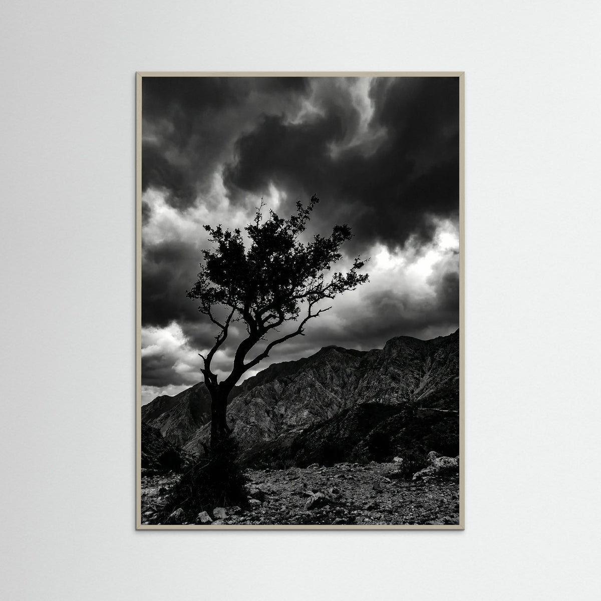 Grey Wood Monochrome Seascape