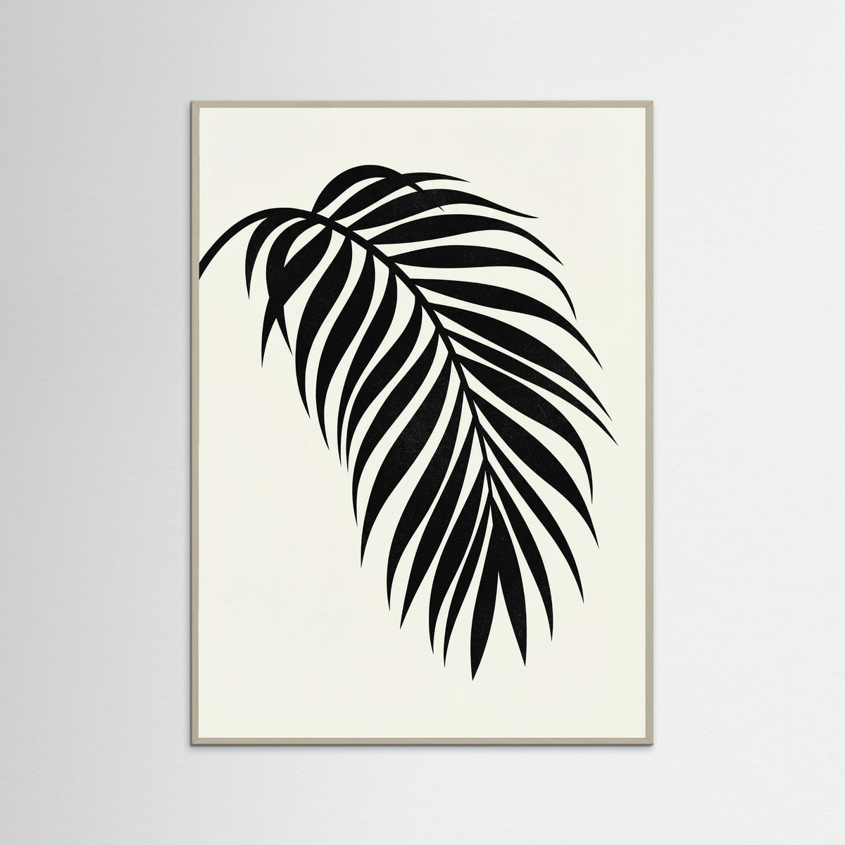 Grey Wood Monstera Silhouette