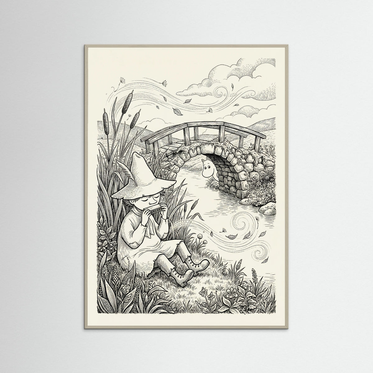 Grey Wood Moomin Summer Meadow