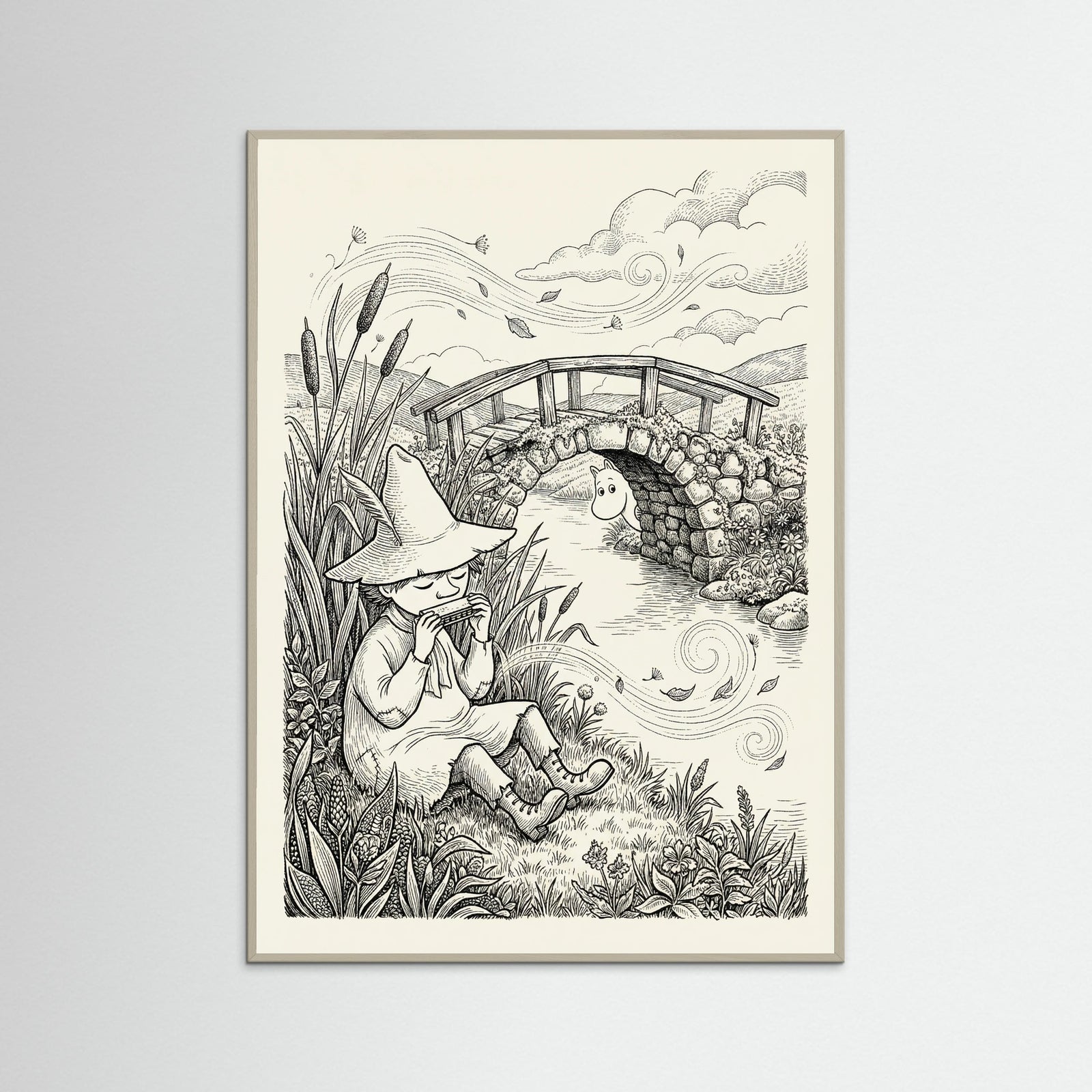 Grey Wood Moomin Summer Meadow