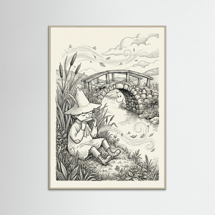 Grey Wood Moomin Summer Meadow