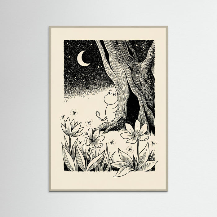Grey Wood Moomin in Nature