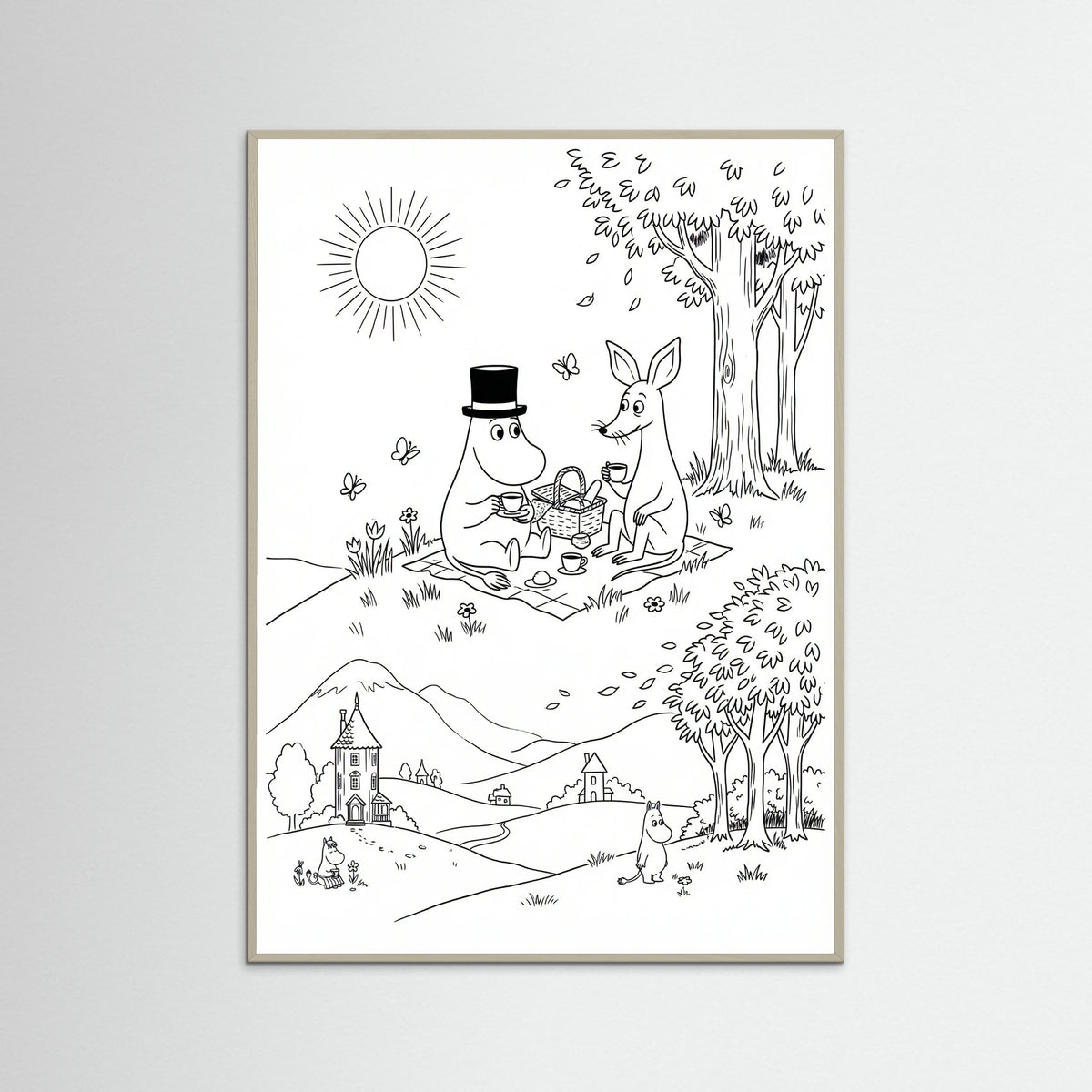 Grey Wood Moomins Bloom