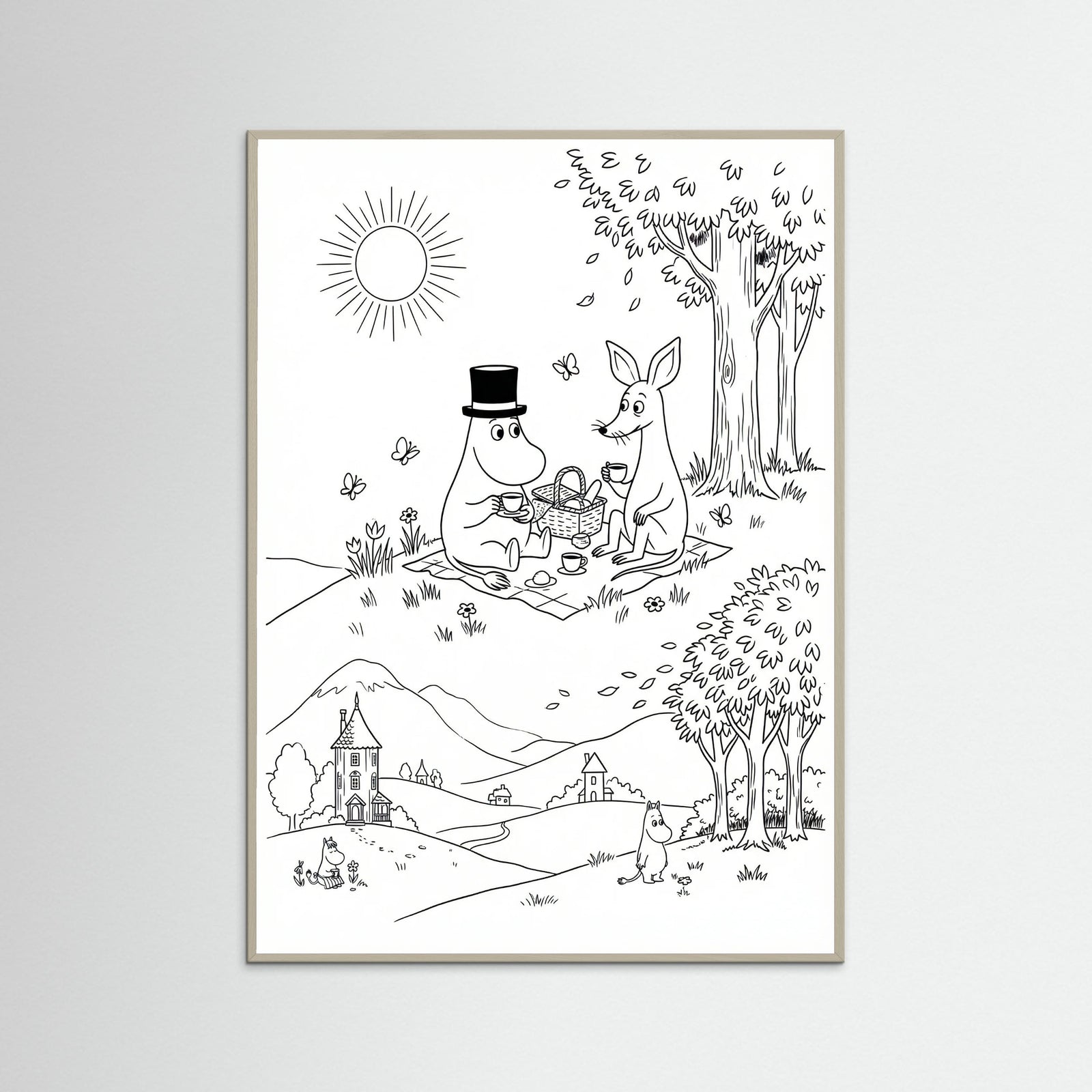 Grey Wood Moomins Bloom