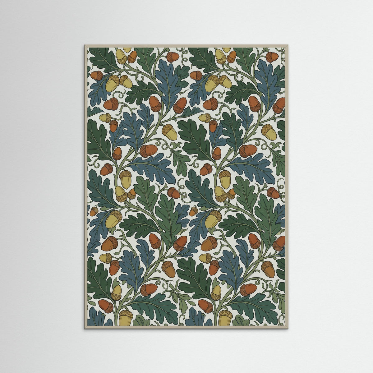 Grey Wood Morrisian Bloom Blue