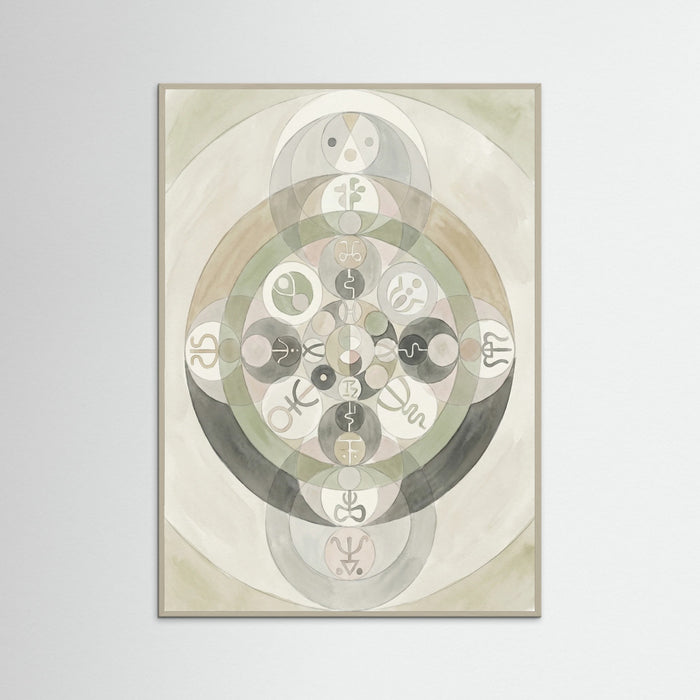 Grey Wood Mystic Geometric Harmony