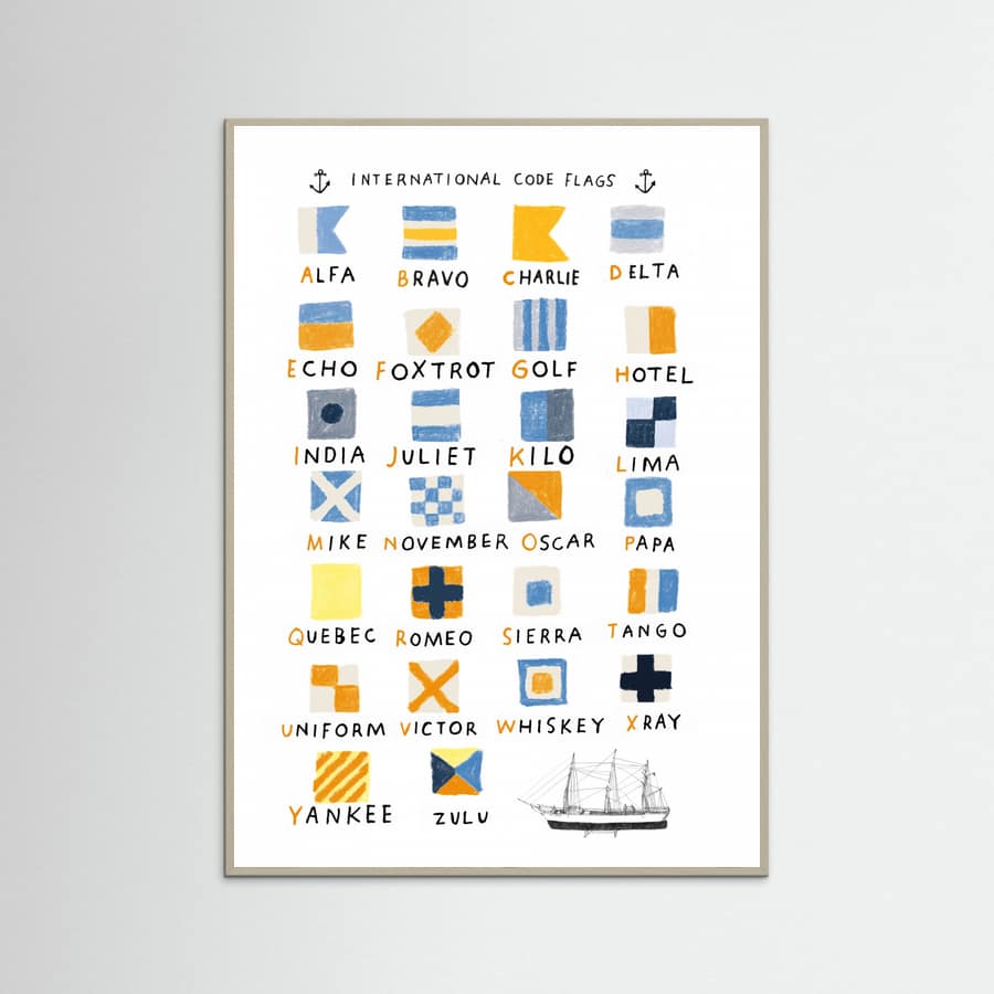 Nautical Flags Poster – Poster und Kunstdruck