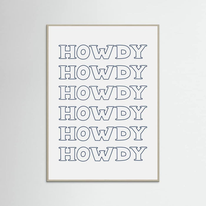Plakat Navy Blue Howdy – plakat i druk artystyczny
