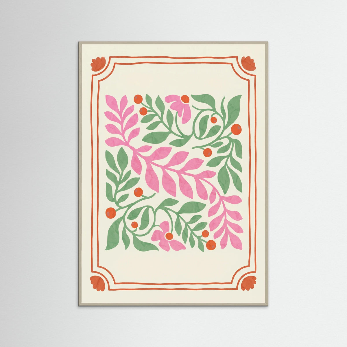 Grey Wood Nostalgic Pink Bloom