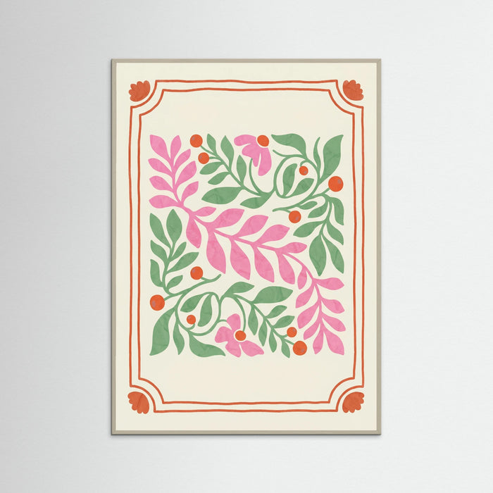 Grey Wood Nostalgic Pink Bloom