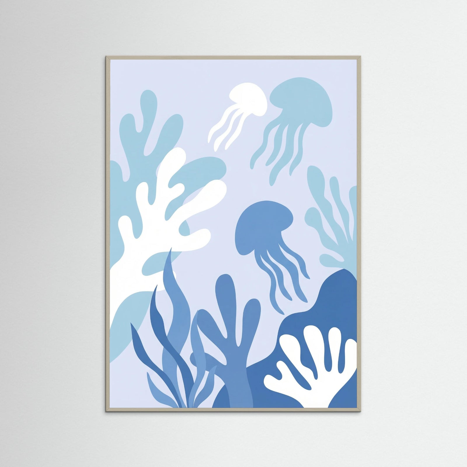 Grey Wood Oceanic Leaf Abstraction