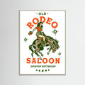 Grey Wood Old Rodeo Saloon Cowgirl: Giddyup Buttercup Poster