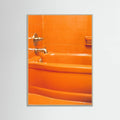 Grey Wood Orange Tub Poster