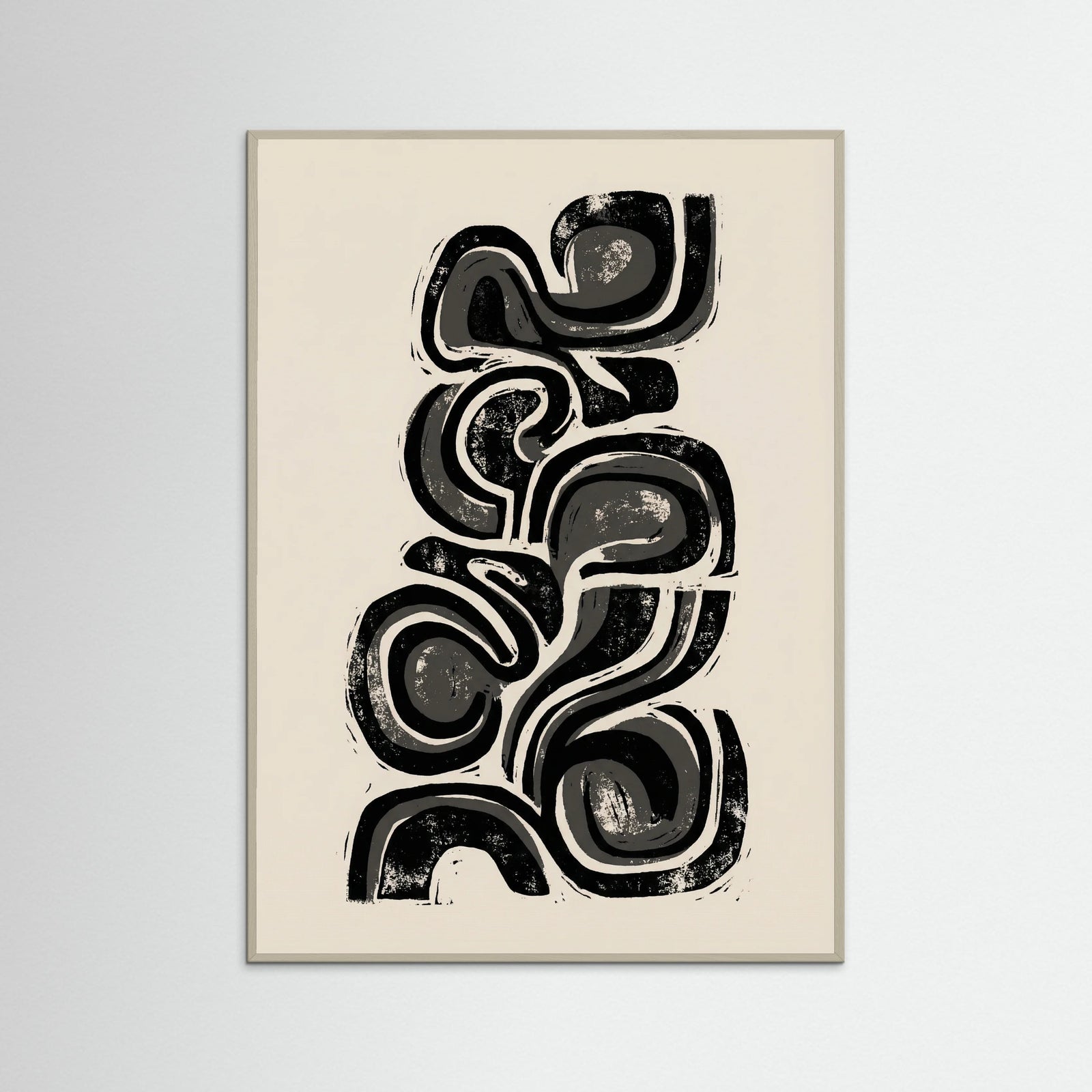 Grey Wood Organic Abstraction