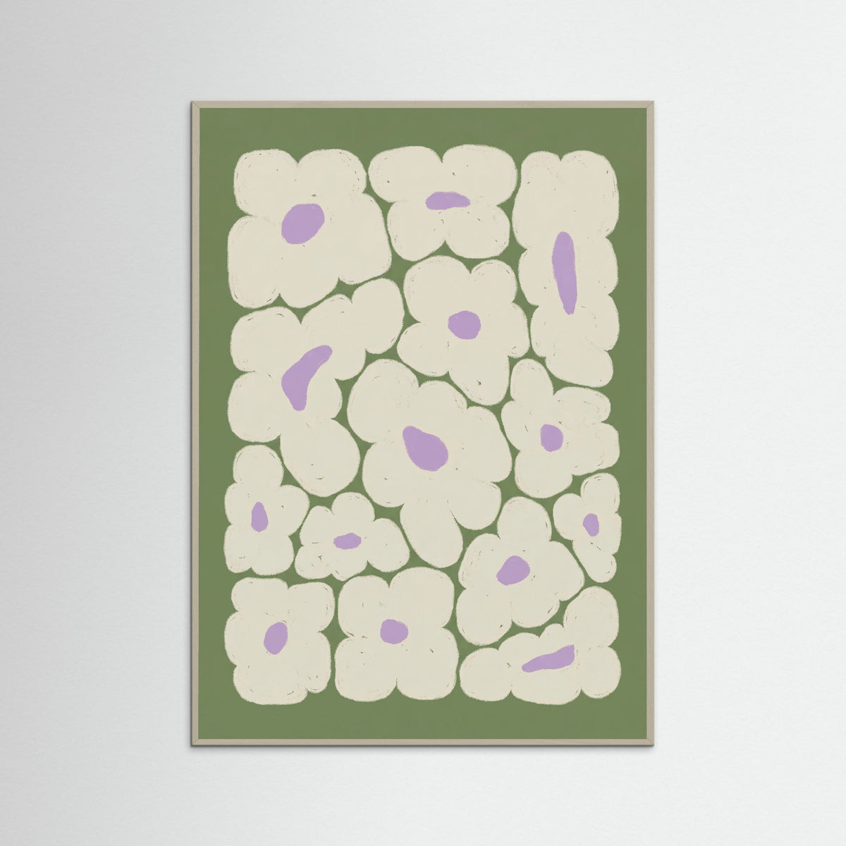 Grey Wood Organic Bloom Scatter