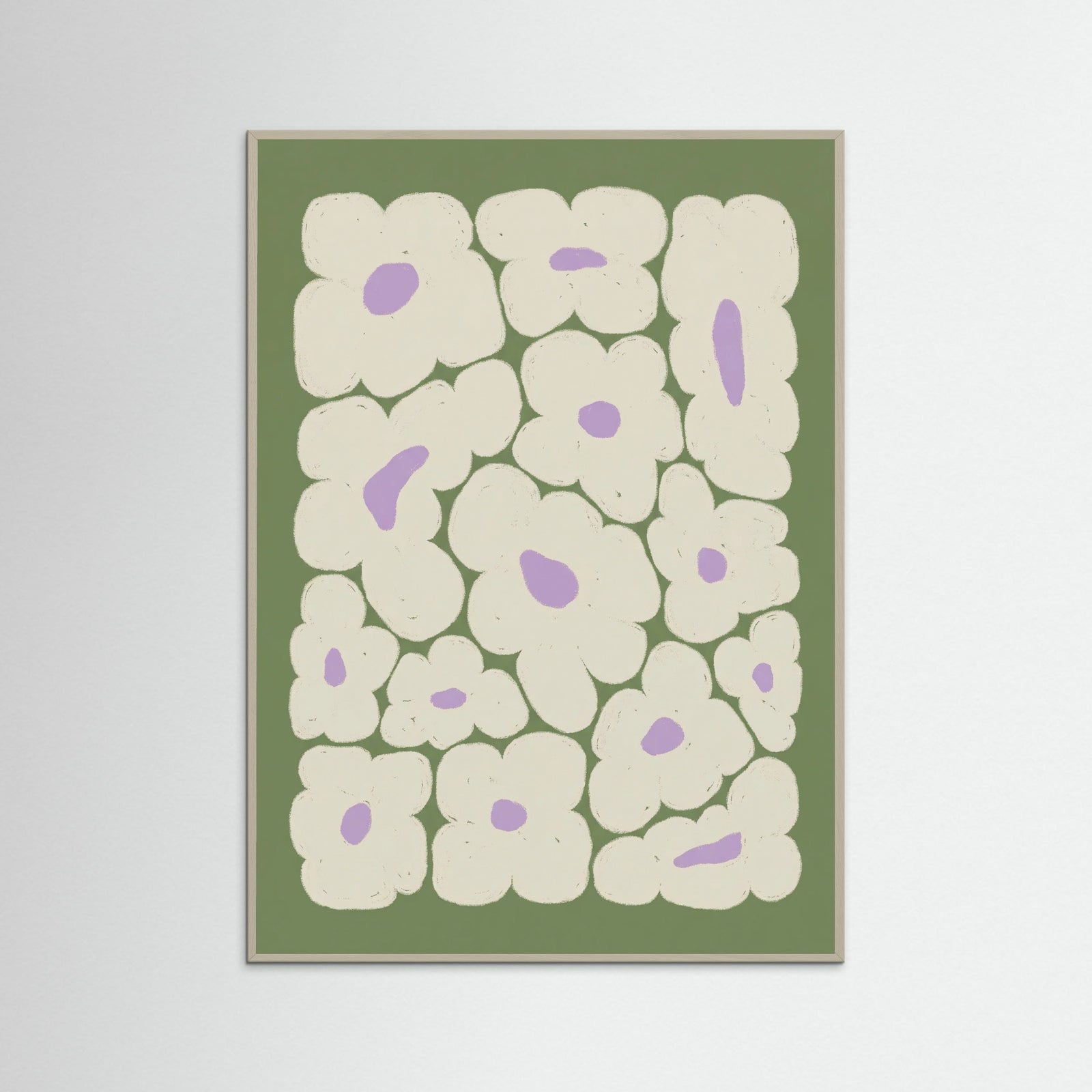 Grey Wood Organic Bloom Scatter