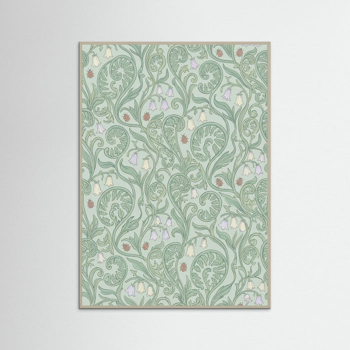 Grey Wood Organic Botanical Tapestry